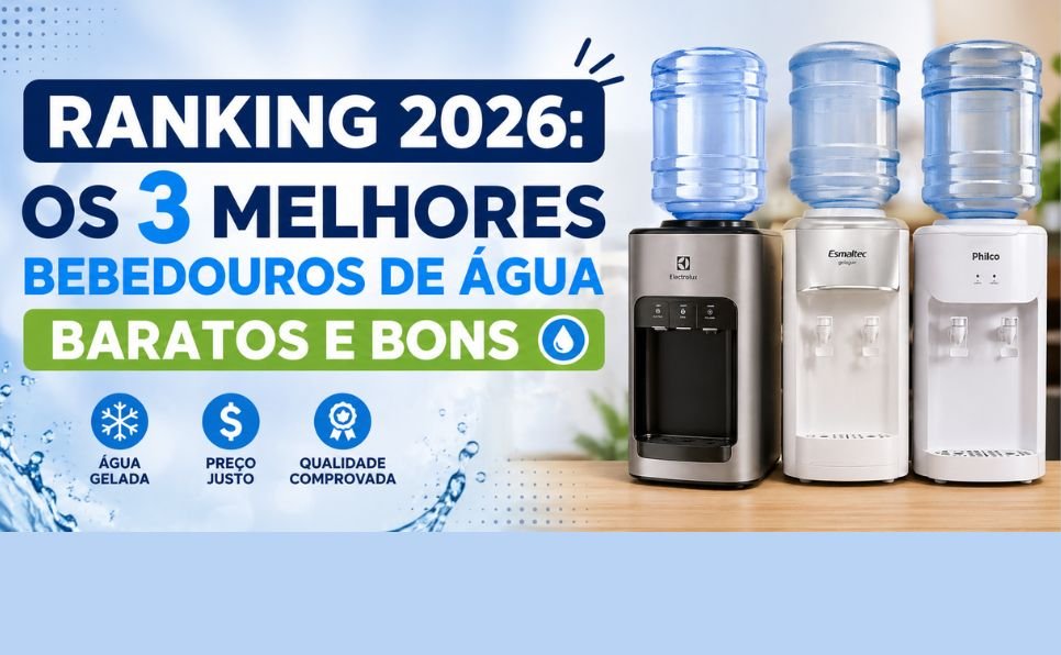 Imagem do artigo Quer Economizar e Ter Água Gelada? Veja os 3 Melhores Bebedouros Elétricos em 2026