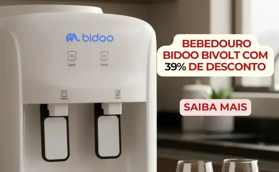 Imagem da oferta Bebedouro Elétrico Bidoo Brancopreto 10l E 20l Bivolt